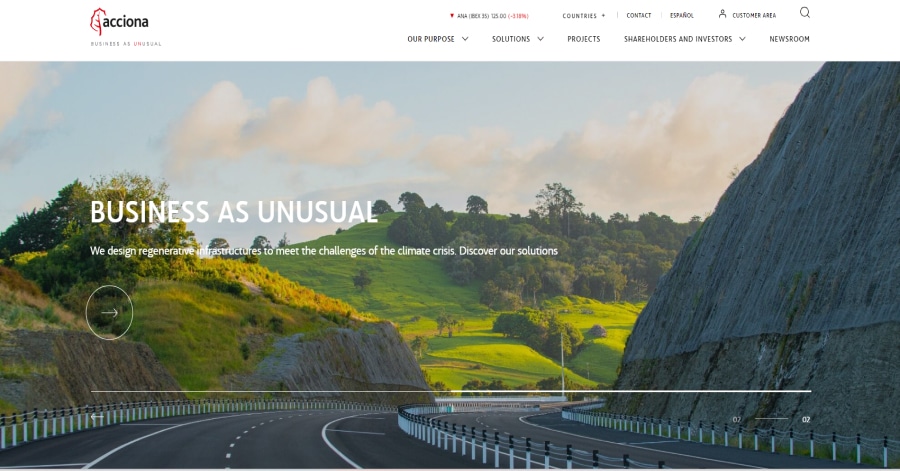 Acciona - Construction Website Design