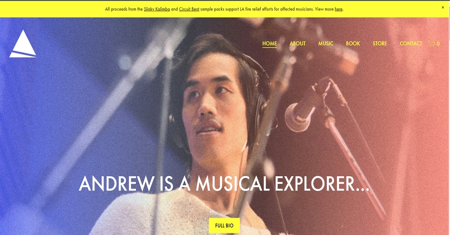 Andrew - Influencer Website Examples andrew huang - influencer website examples