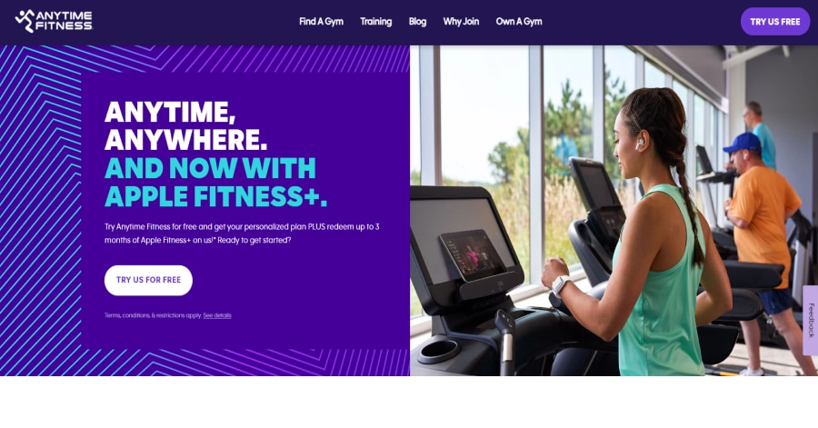 Anytime Fitness - Fitness Website Designs