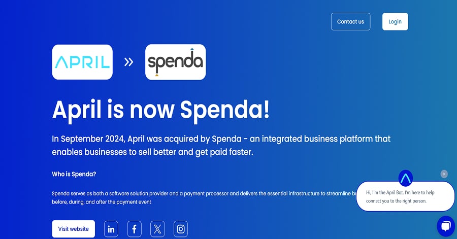 April - Clean Website Limepay
