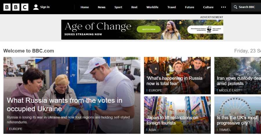 BBC - News Website Examples