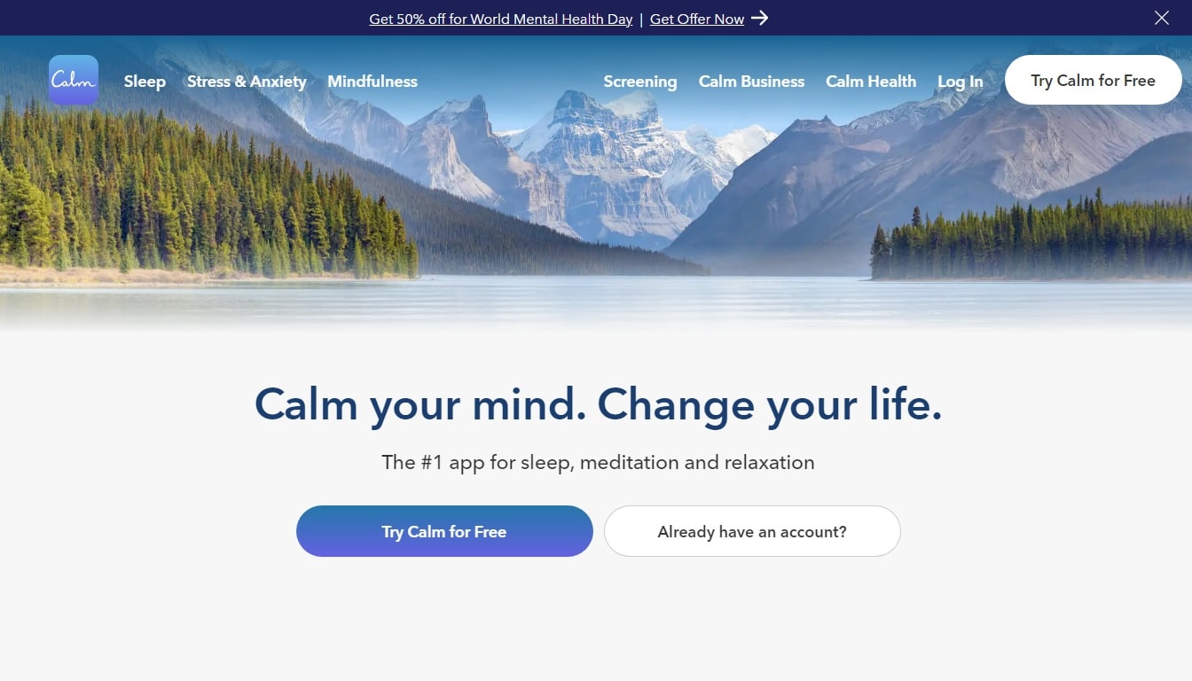 Best Landing Pages_Calm Best Landing Pages_Calm