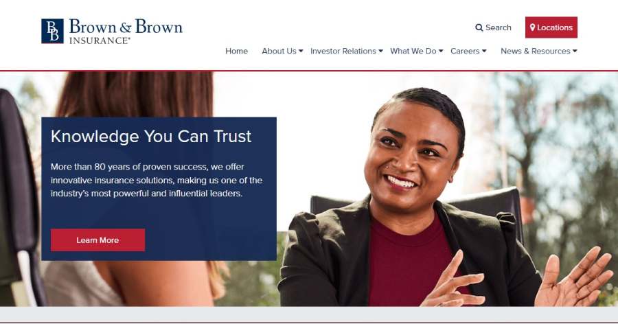 Brown & Brown Insurance - Insurance Website Examples