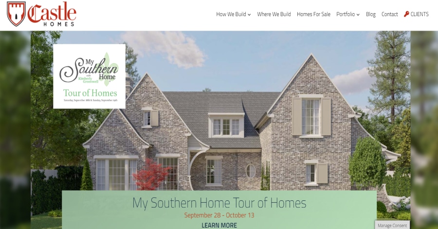 Castle Homes - Construction Website Design
