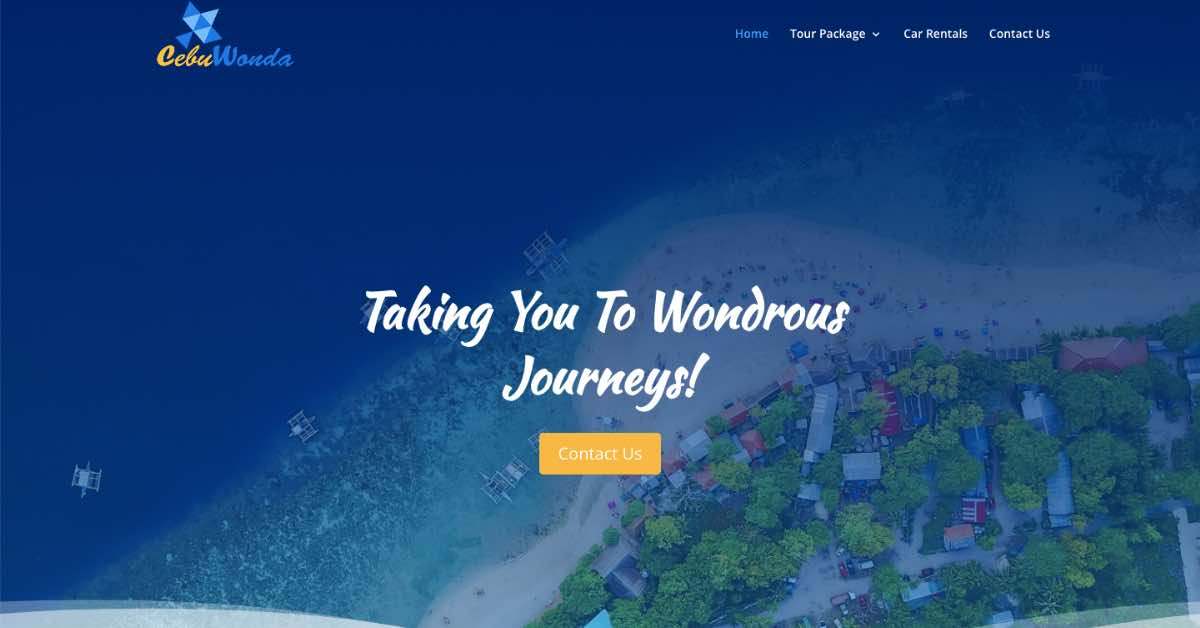 Cebu Wonda Tourism Website Example