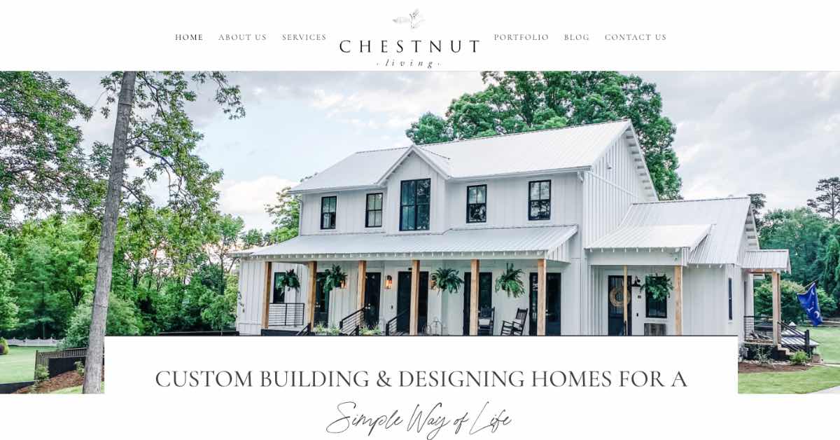 Chestnut Architecture Website Example