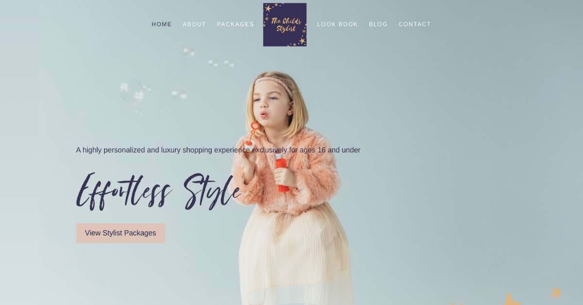 Childs Stylist Clothing Website Example