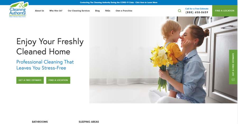 Cleaning Authority - Cleaning Website Example