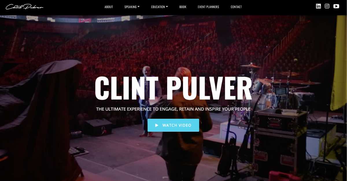 Clint Pulver Public Speaker Website Example