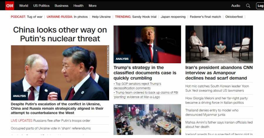 CNN - News Website Examples