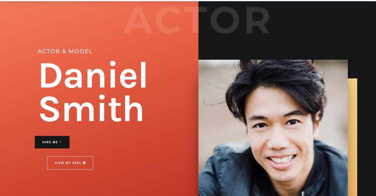 Actor Website Template Actor Website Template