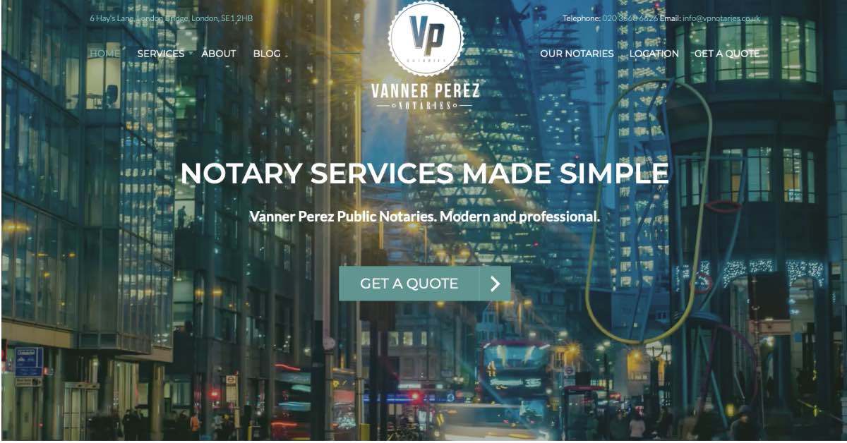 Vanner Perez Website Design