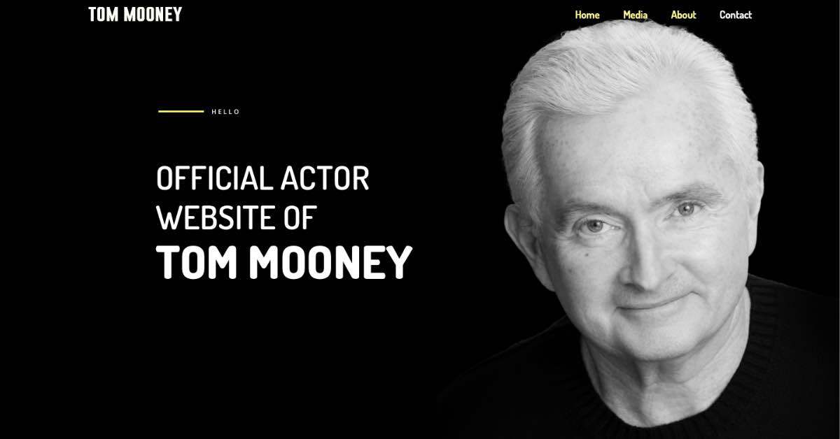 Tom Mooney Actor Website Design
