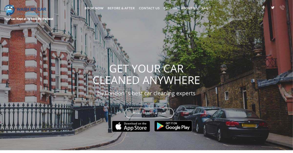 Wash my car Carwash Website Example