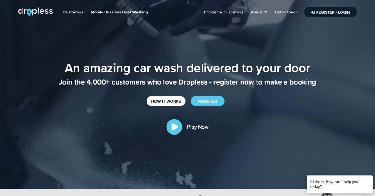 Dropless Carwash Website Example
