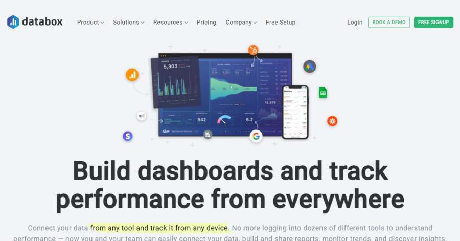 Databox - Lead Generation Website Examples