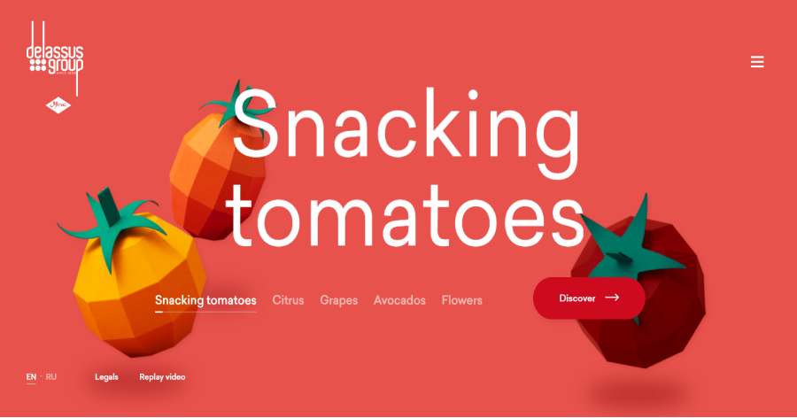 Delassus Group - Food Website Example