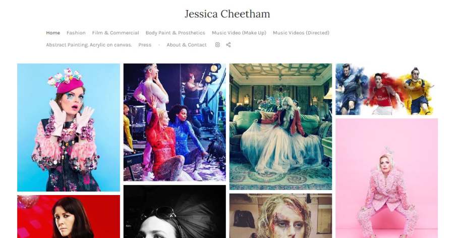 Jessica Cheetham - Makeup Artist Website Examples
