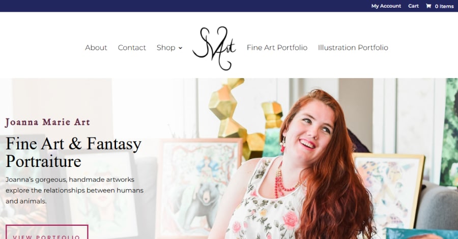 Joanna Marie Art - Divi Artist Websites
