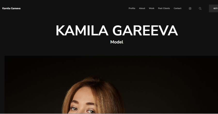 Kamila Gareeva - Model Website Examples
