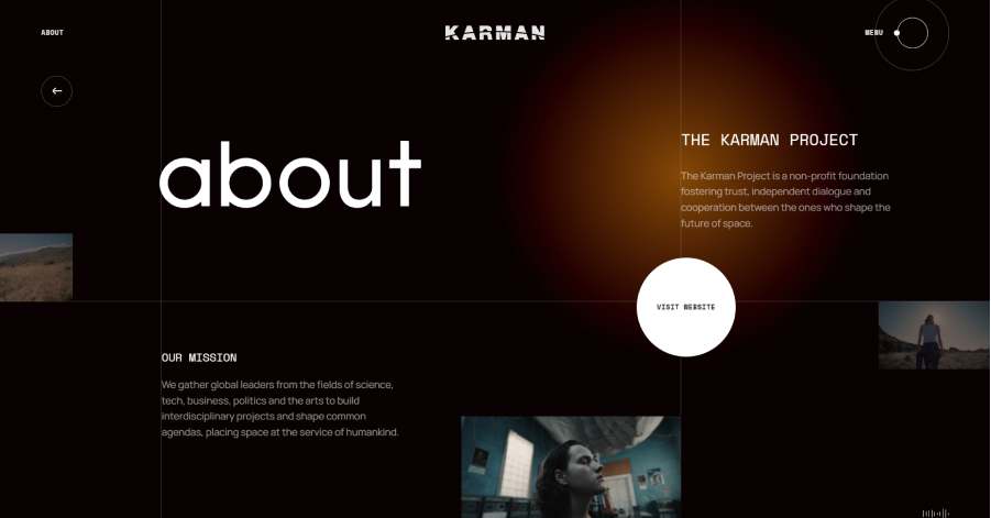 Karman Project - About Us Design Example