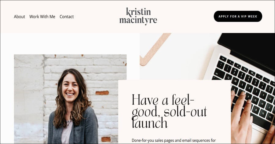 Kristin Macintryre - Copywriter Website