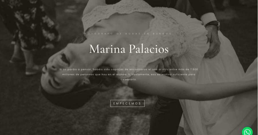Marina Palacios Photography Website Example