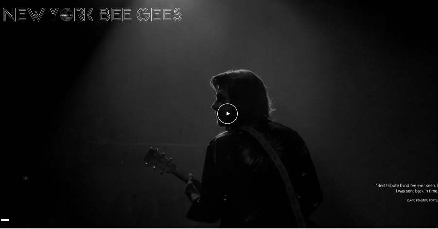 New York Beegees Band Website Example