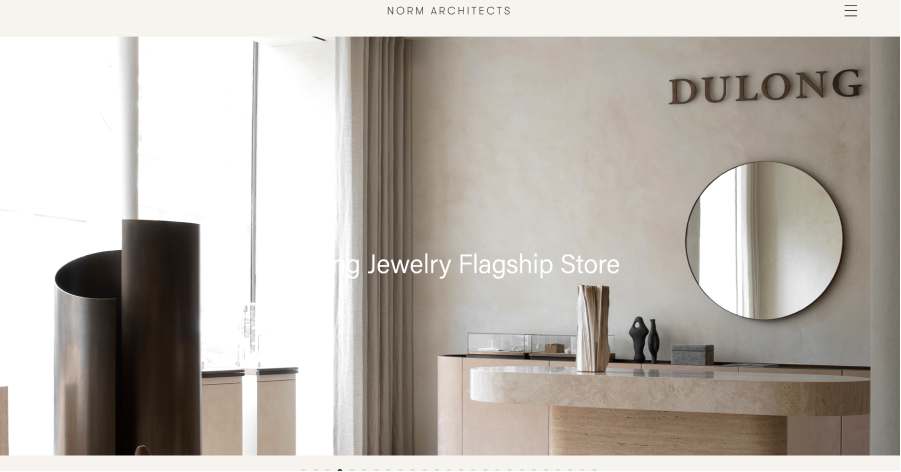 Norm Architects Clean Website Example
