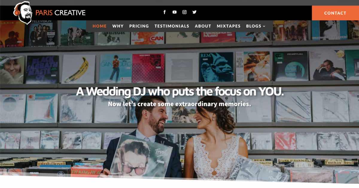 Paris Creative Music Website Design Example