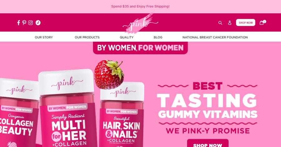 Pink Products- Pink Website Examples Pink Products- Pink Website Examples