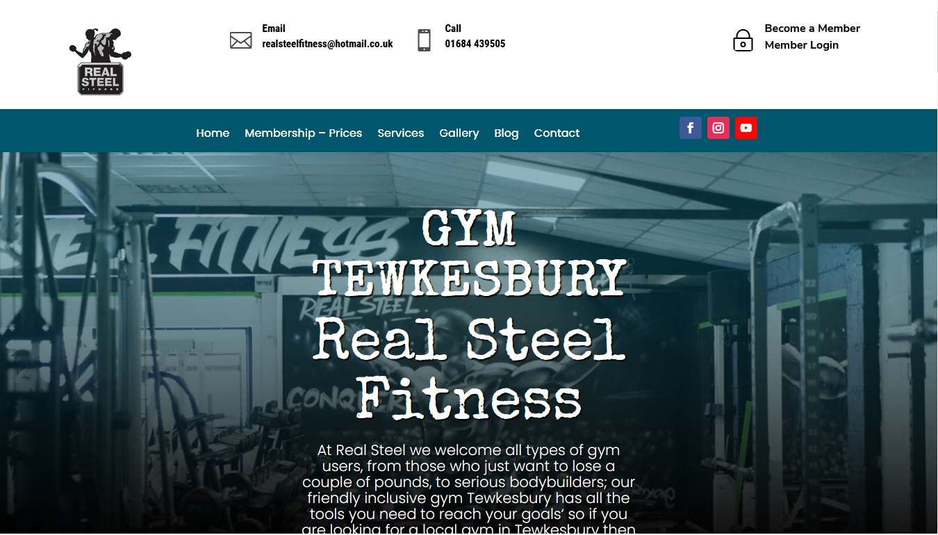 Real Steel - Fitness Website Example