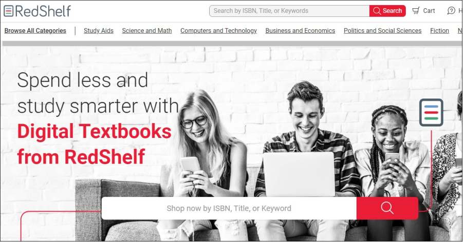 RedShelf - Lead Generation Website Examples