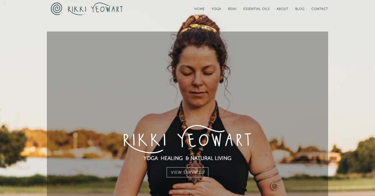 Rikki Yeowart Yoga Website Example