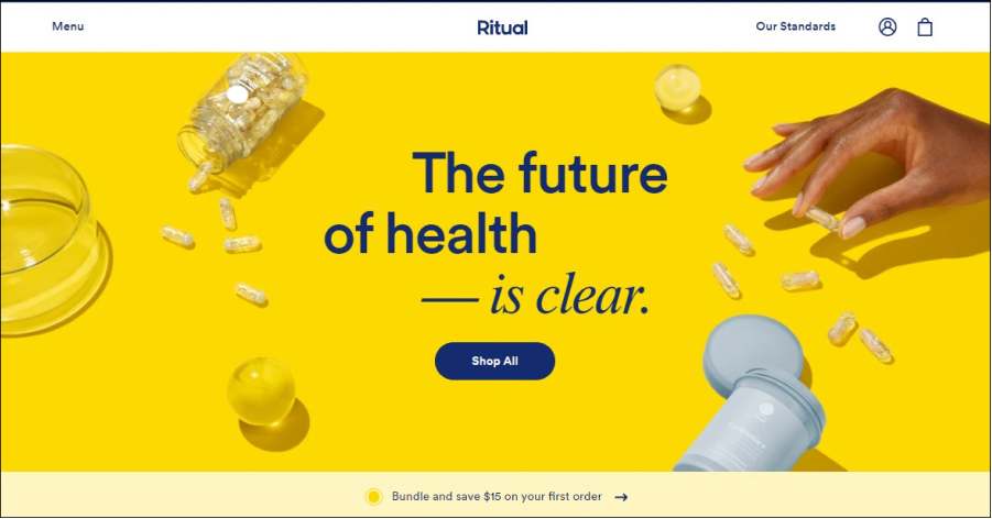 Ritual - Yellow Website Examples
