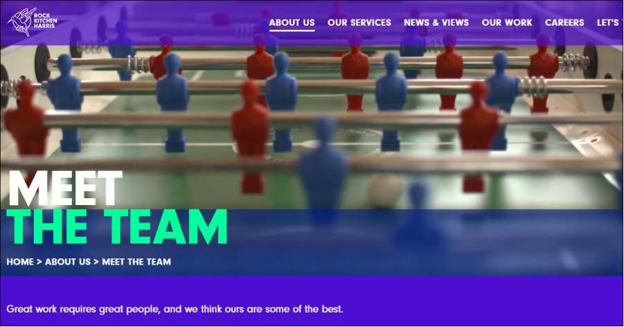 Rock Kitchen Harris - Meet the Team Website Examples