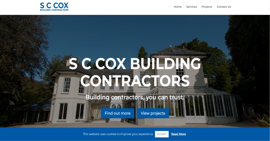 S C Cox - Construction Website Design