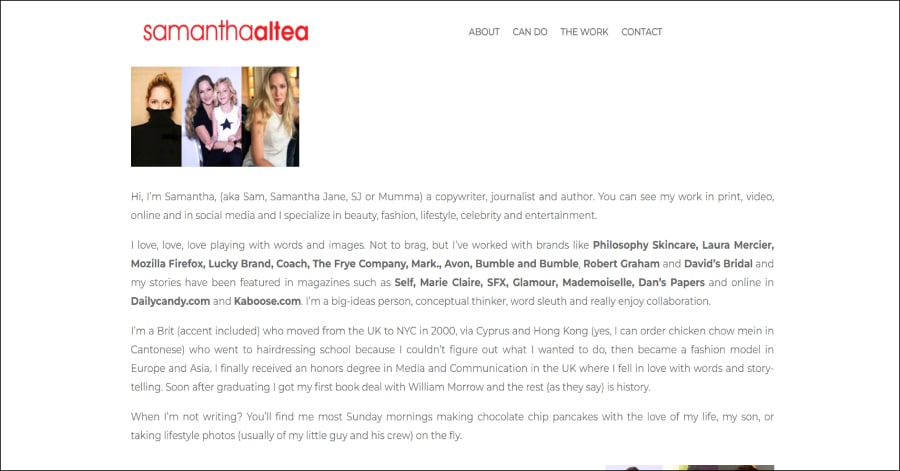Samantha Altea - Copywriter Website