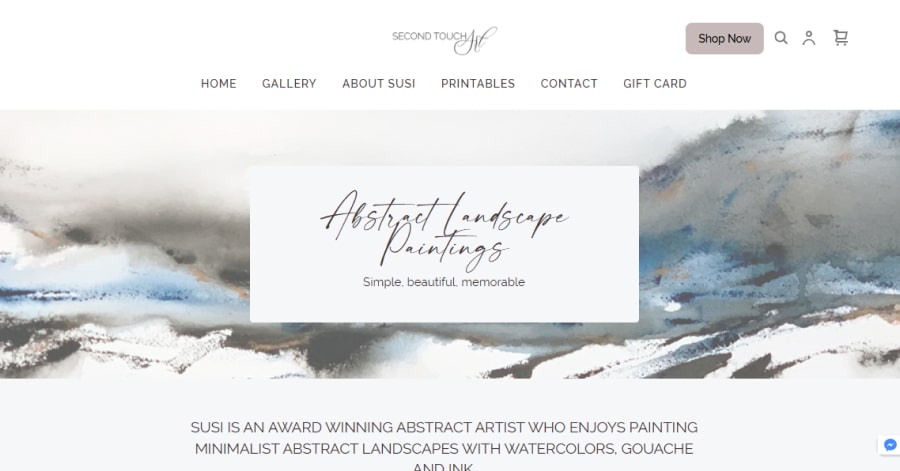 Second Touch Art - Divi Artist Websites