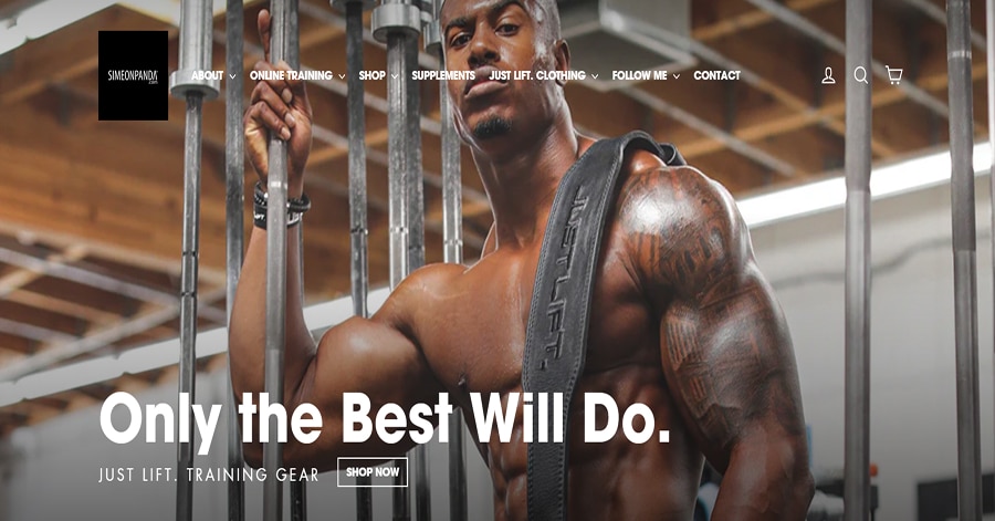 Simeon- Influencer Website Examples simeon panda - influencer website example