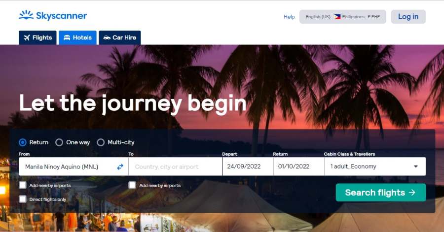 Skyscanner- Affiliate Website Examples