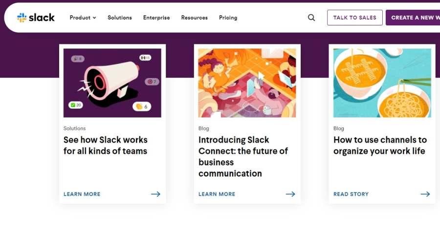 Slack - Niche Website Examples