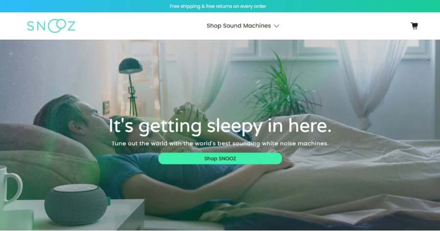 SNOOZ - Single Product Website Examples
