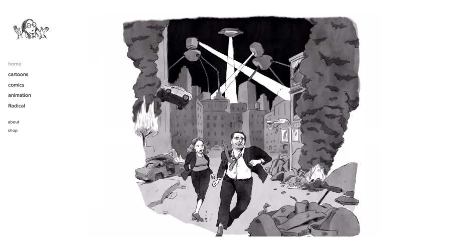 Sofia Warren Cartoonist Website Example