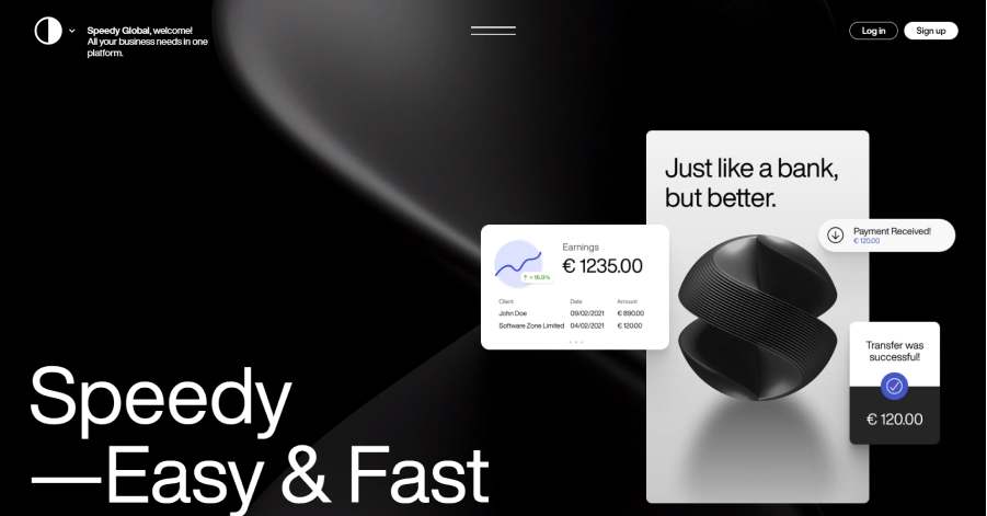 Speedy - Homepage Header Design Example