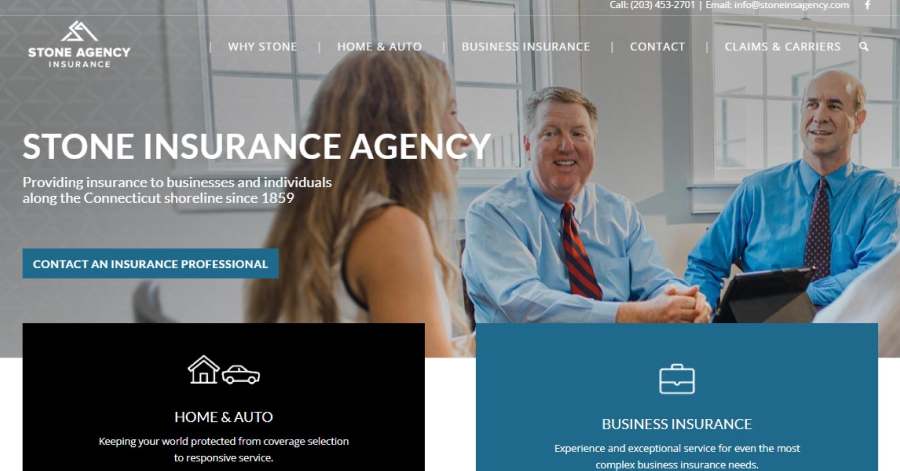 Stone Insurance Agency - Insurance Website Examples