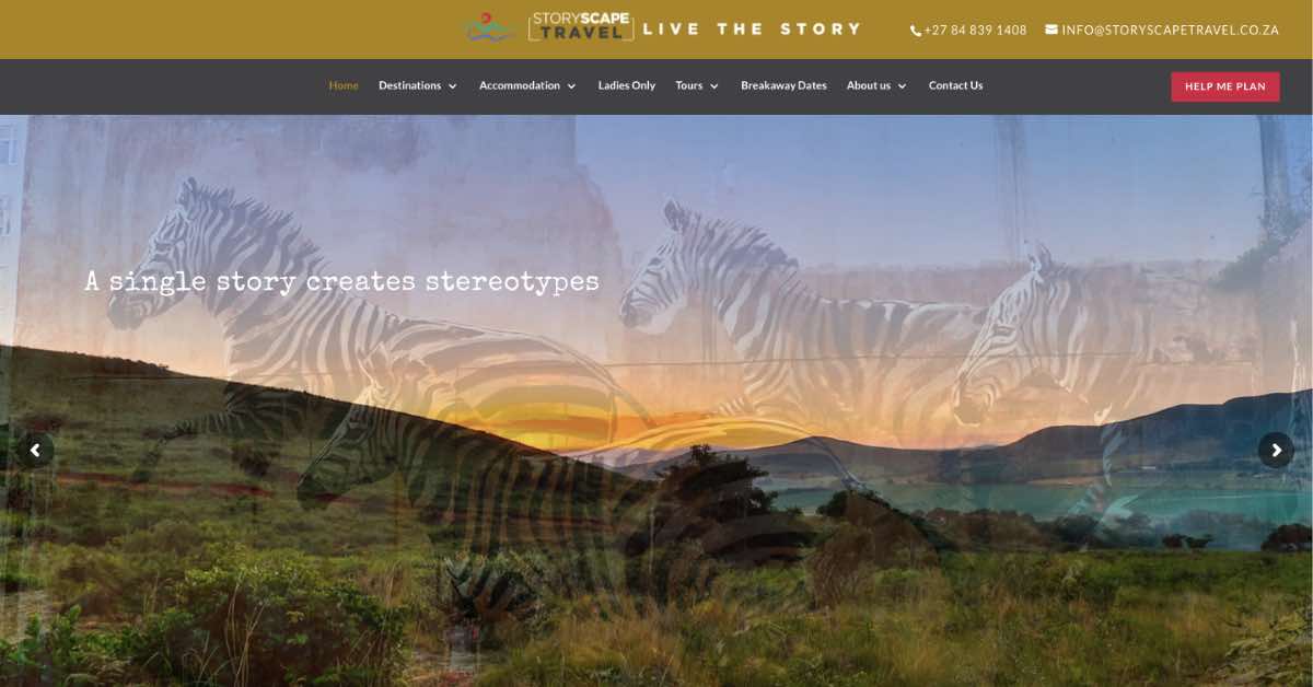 Story Scape Tourism Website Example