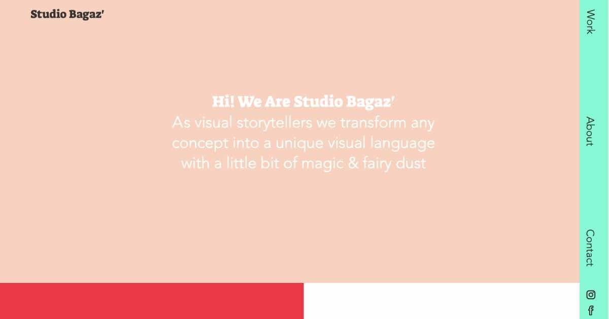 Studio Bagaz Portfolio Website Example