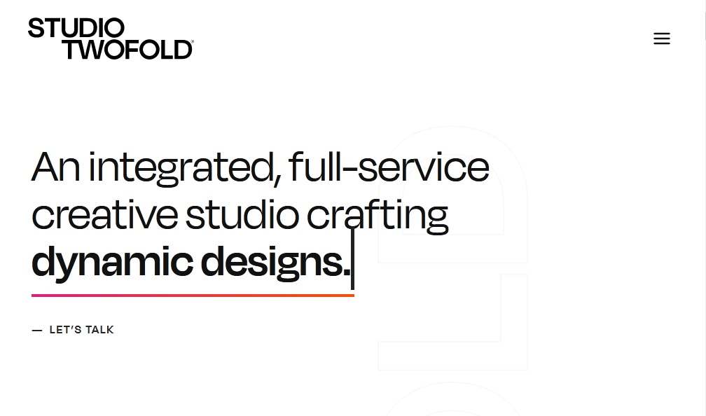Studio Twofold - Clean Website Example