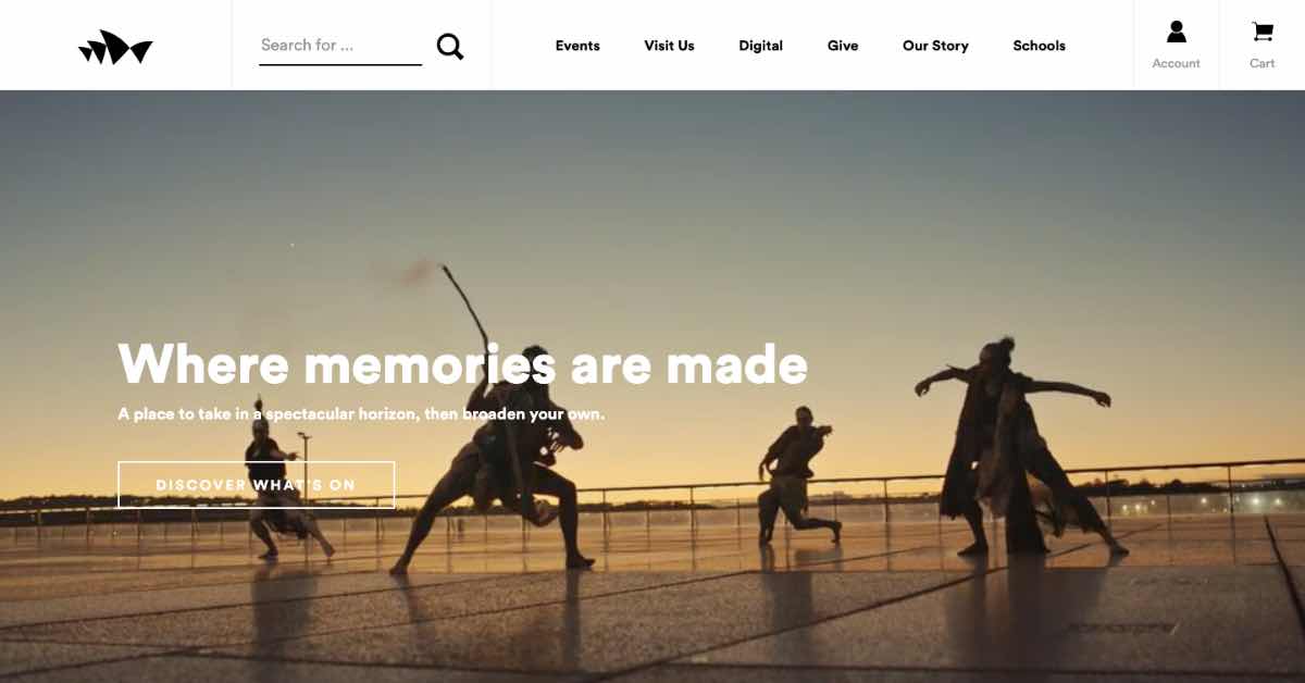Sydney Opera Theatre Website Example